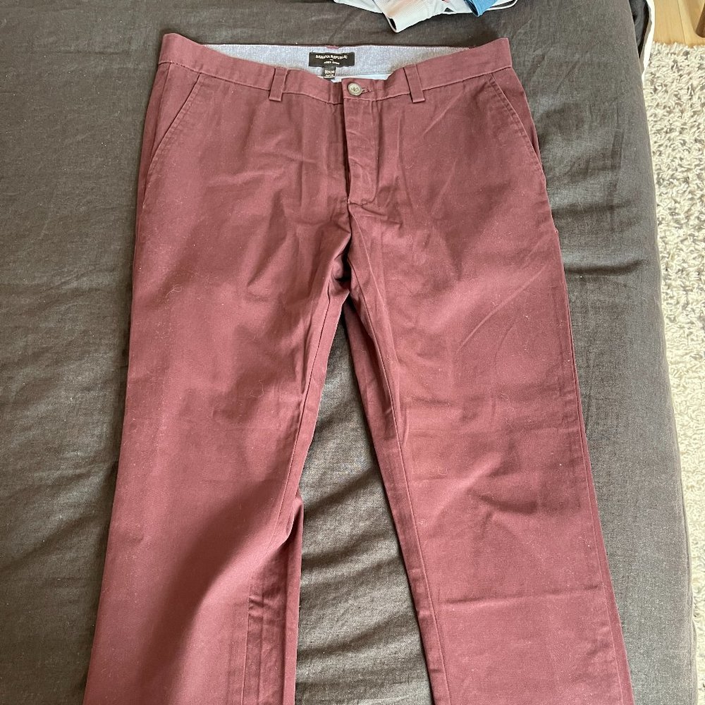 Banana Republic Maroon Chinos